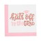 5" Pink Congrats Grad Party Disposable Beverage Napkins 16 Ct.